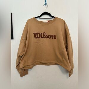 Wilson Fly Crop Crewneck Size M/L Tan Brown Basketball